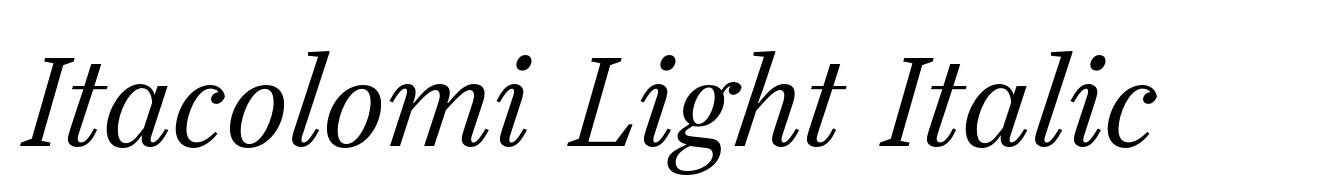 Itacolomi Light Italic